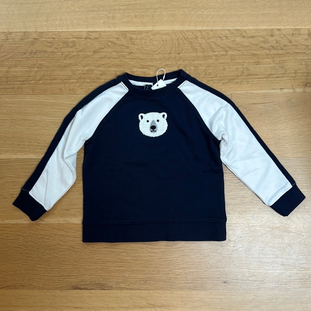 Janie and Jack Pilar Bear Pullover Sweatshirt
